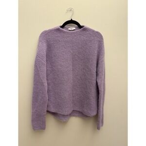 Babaton Women's Monhair & Alpaca Long Sleeve Sweater Lilac Size Medium